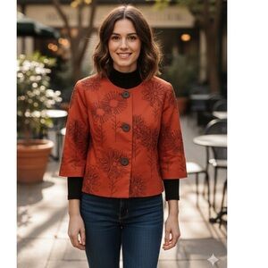 Scott Taylor red‎ embroidered design jacket size M